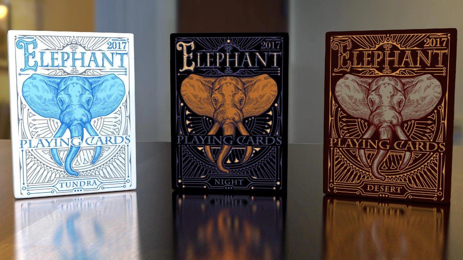 Premium Tundra Elephant Themed Playing Cards - Waterproof & Durable for Outdoor Camping, Travel & Game Nights