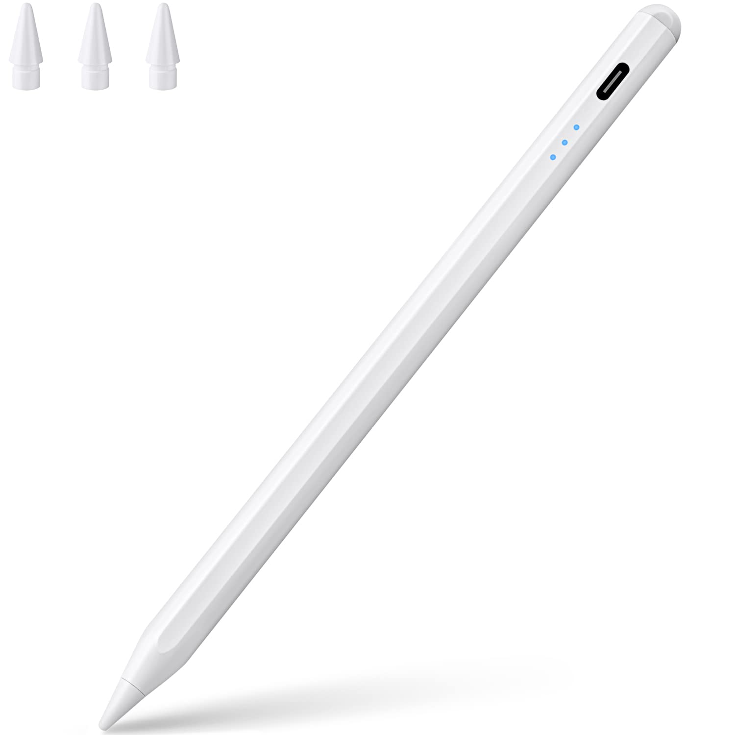 Premium Stylus Pen for iPad - Fast Charging 10 mins, Tilt & Palm Rejection, Compatible with iPad Pro 11/12.9