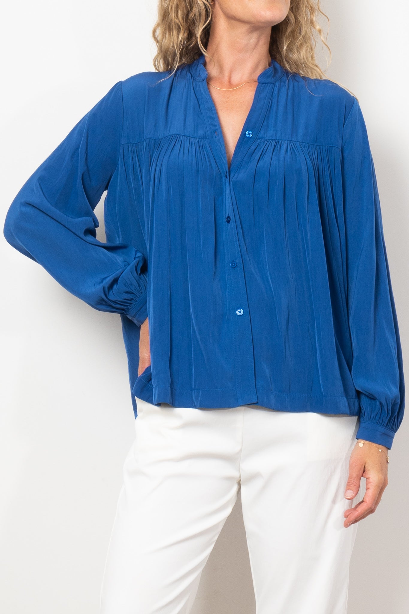 Mela Purdie Bistro Blouse Mache - Women's Elegant Casual Tops for Work, Date Night & Office Wear | Fashionable Ladies Shirt for Everyday Style