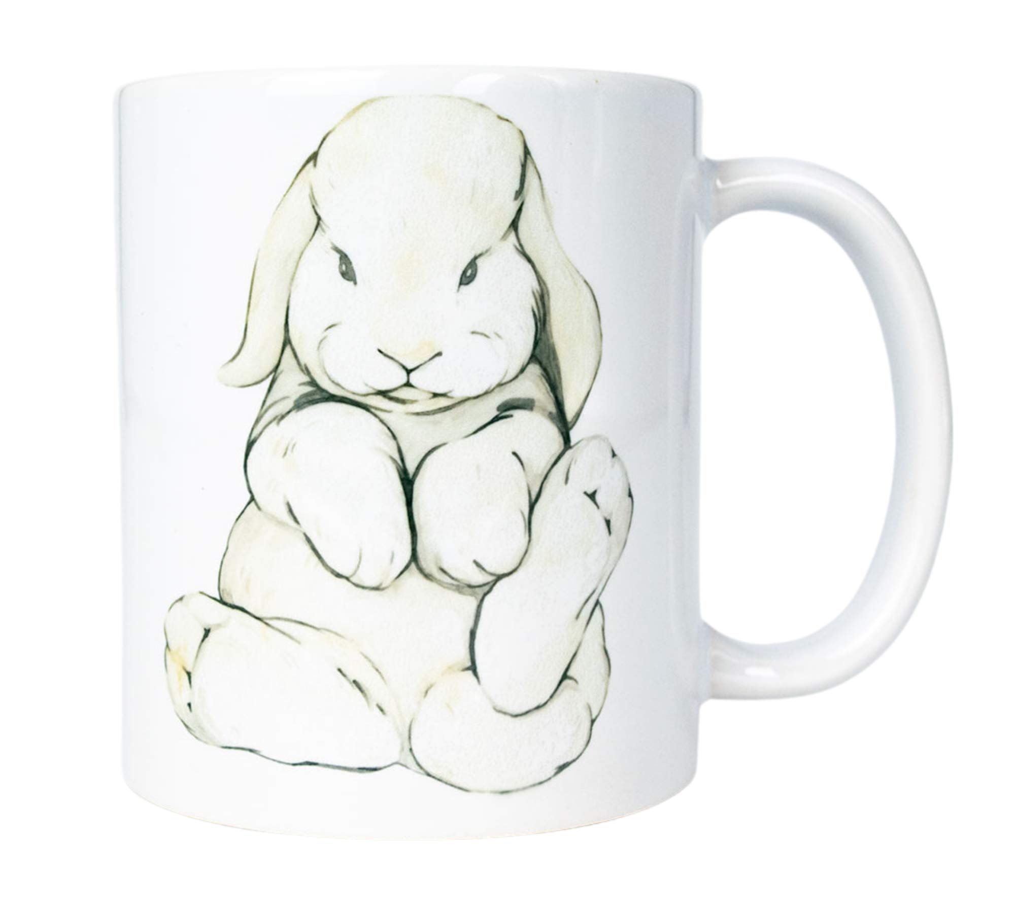 Easter Bunny Coffee Mug - 11oz Ceramic Bunny Mug with Lop Ears, Cute Easter Gift for Bunny Lovers | Perfect for Morning Coffee, Tea, or Hot Chocolate