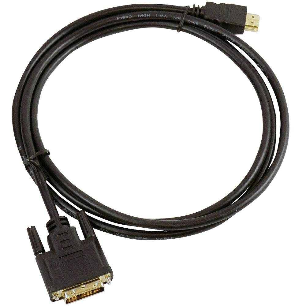 6Ft HDMI Male to DVI Male Cable - High Speed Digital Video Cable for PC, Monitor, TV, Home Theater & Gaming Setup