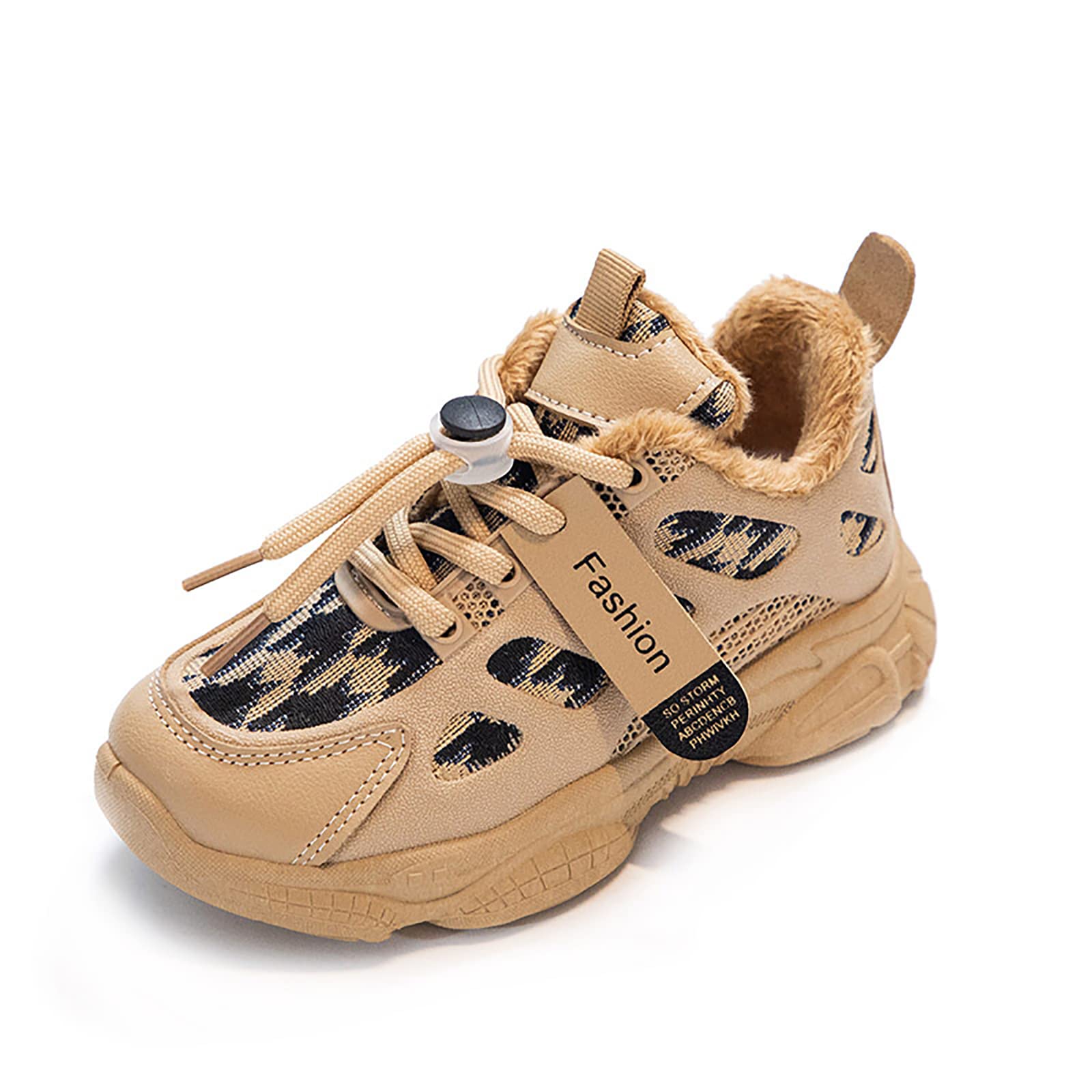 **Kids' Cotton Casual Shoes - Warm Velvet-Lined Soft-Soled Sneakers for Boys & Girls (Size 19.5cm) - Perfect for School, Play & Outdoor Activities**