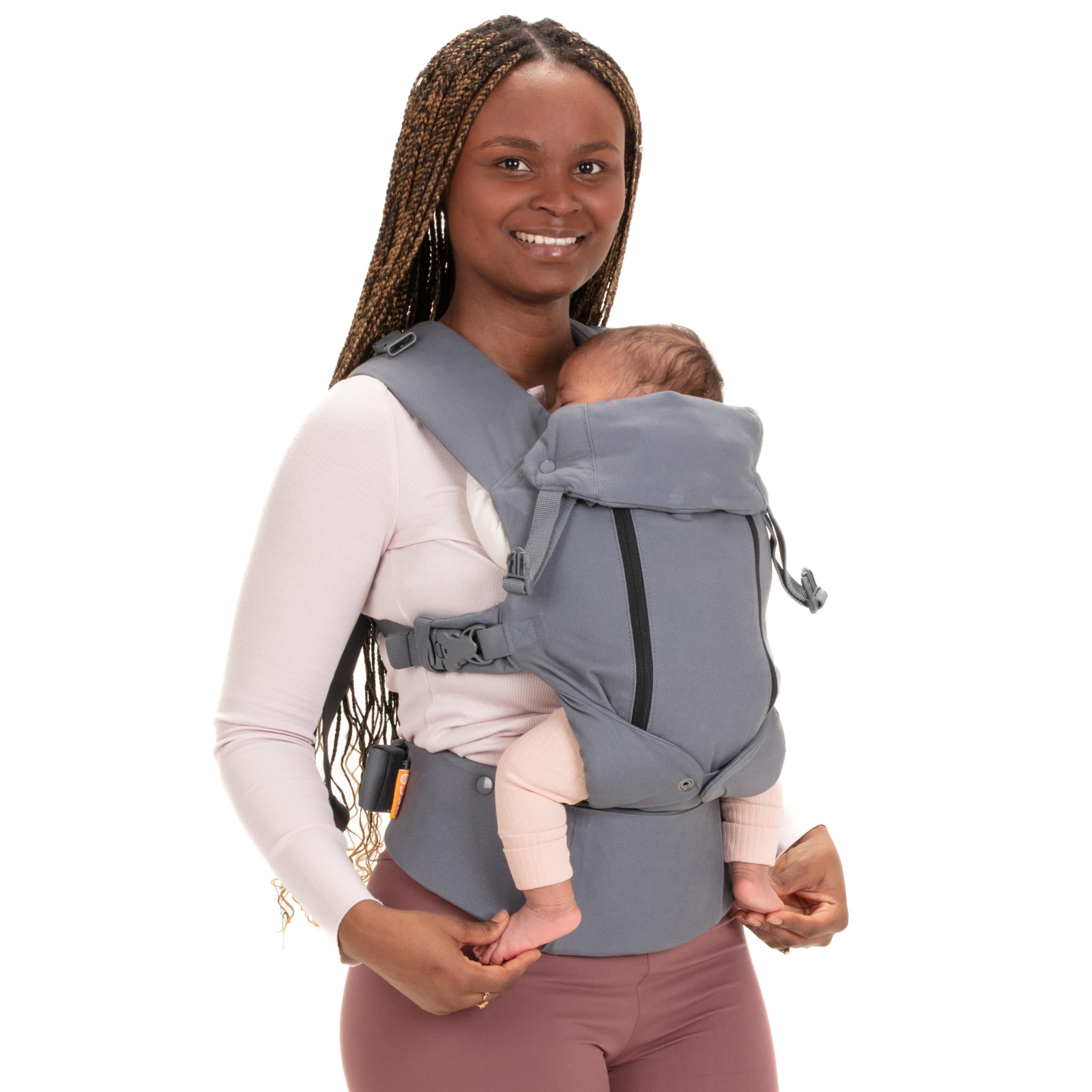 Beco Baby Carrier 8 Hybrid - Adjustable Ergonomic Infant to Toddler Carrier (7-45 lbs) - Front, Back & Hip Carry Positions - Breathable Mesh for Cooling Comfort - Perfect for Hiking, Travel & Everyday Use (Dark Grey)