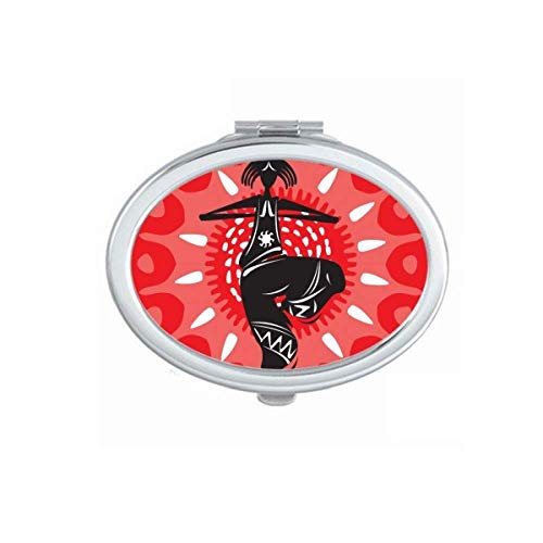 DIYthinker Portable Foldable Double-Sided Hand Mirror - Mexican Dance Celebration Design for Makeup, Travel & Home Decor | Perfect for Dancers, Travelers & Vanity Organizers