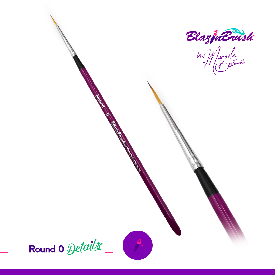 Blazin Brush Round 0 - Professional Hair Styling Brush for Smooth Blowouts & Salon-Quality Results | Perfect for Home Use & Professional Stylists