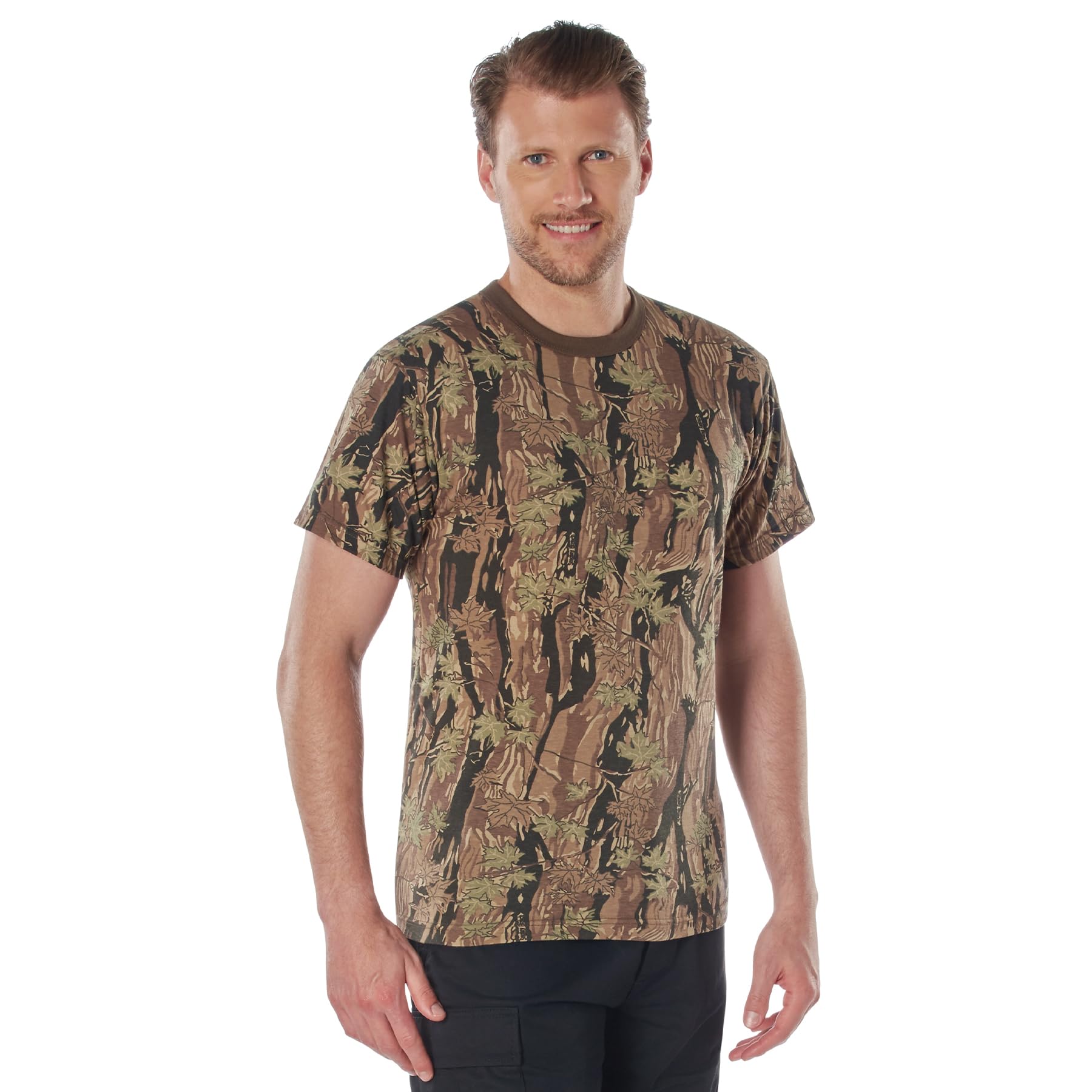 Rothco Camo T-Shirt - Durable Military Style Cotton Tee for Men | Tactical Outdoor & Casual Wear