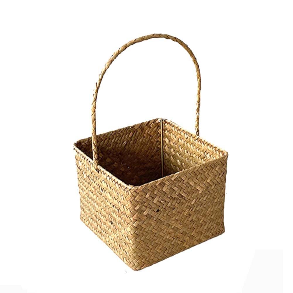 Elegant Woven Rattan Basket - Perfect for Flower Girls, Picnics, Shopping & Home Decor | Wedding, Birthday Gift Idea | Durable Bamboo Storage for Weddings, Gardens & Special Occasions