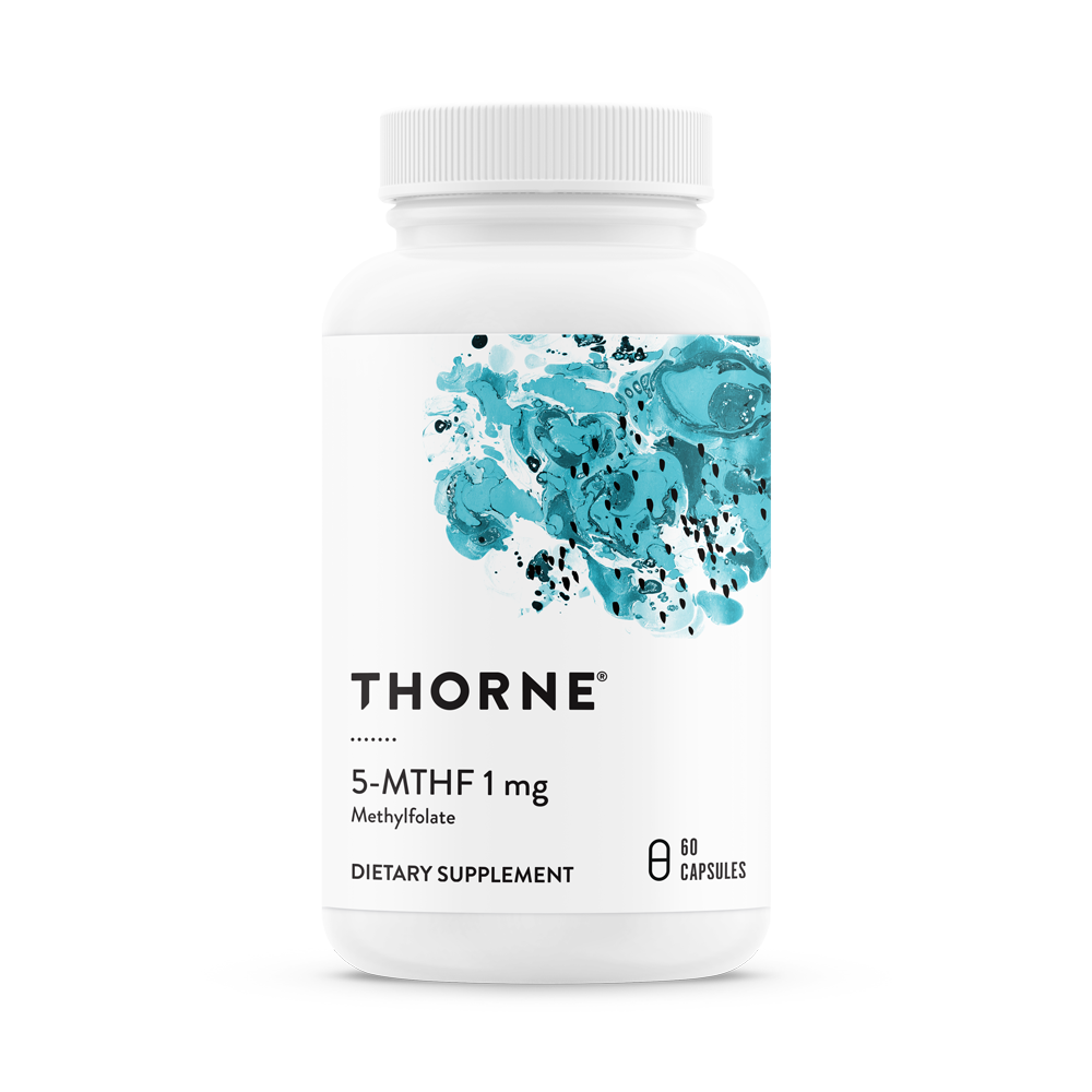 Thorne 5-MTHF 1mg Methylfolate Supplement - Supports Mood, Energy & Cognitive Function for Daily Wellness