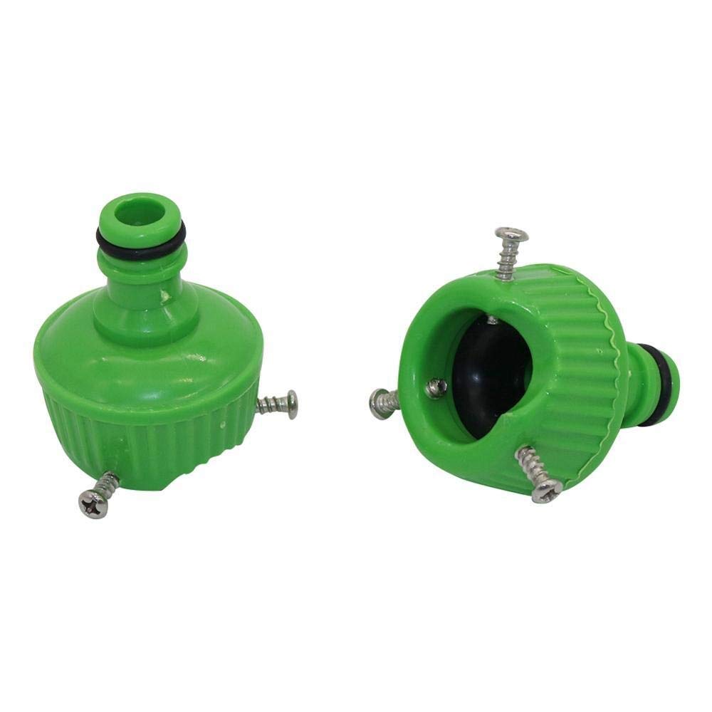 KOVOSCJ 5-Piece Universal Water Faucet Connector Set - Garden Hose Tap to Pipe Snap Connector with Fastening Bolt - Durable Irrigation Pipe Fittings for Sprinkler Systems & Outdoor Watering (Perfect for Lawn, Garden, and Farm Irrigation)