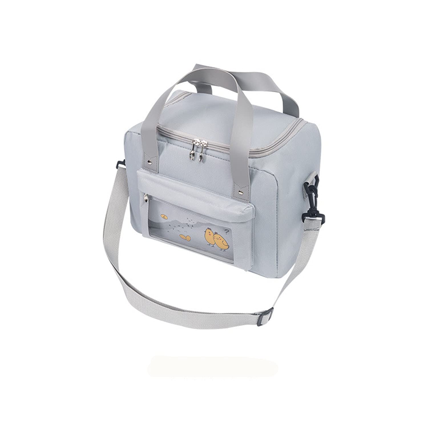 EILRAMIR Large Insulated Lunch Box Cooler Bag for Work, School, Outdoor Picnics & Travel - Gray with Adjustable Long Straps | Perfect for Office Meals, Camping Trips & Daily Commute