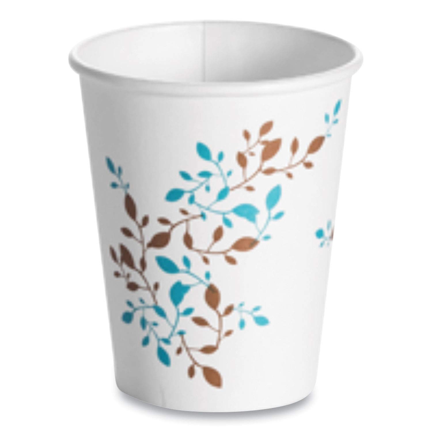 HUH62909 - 12oz Single Wall Hot Cups, 100 Pack - Disposable Coffee Cups for Hot Beverages, Tea, and Cocoa - Perfect for Office, Cafes, and Home Use