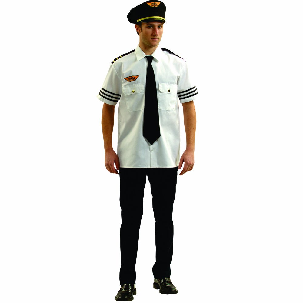 Pilot Costume for Adults - Authentic American Aviator Dress Up Outfit for Halloween, Cosplay & Theme Parties