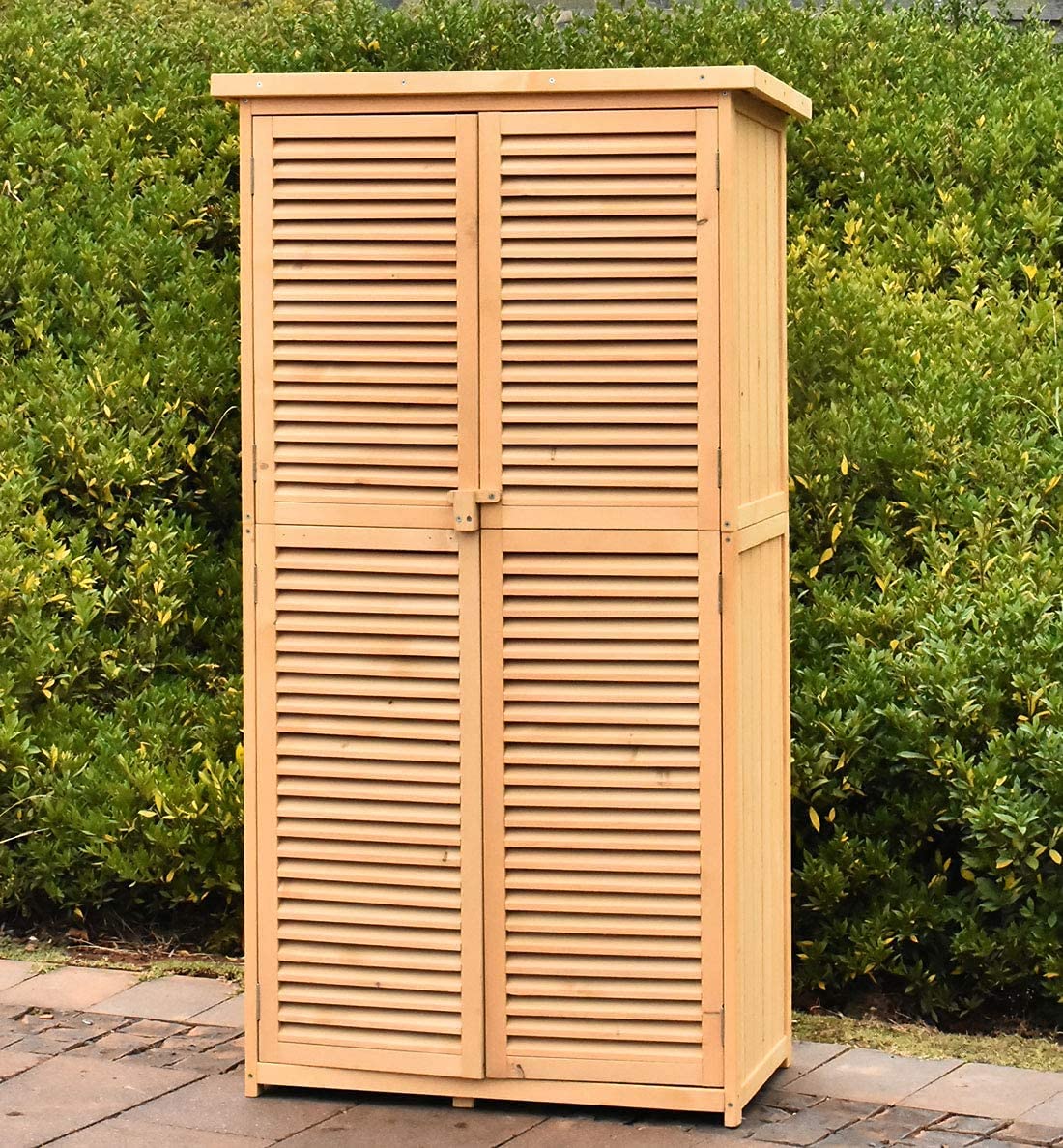 Waterproof Outdoor Storage Shed with Shelves - MAGIC UNION Garden Tool Cabinet for Patio, Yard & Backyard | Perfect for Organizing Gardening Tools, Pool Supplies & Seasonal Decor