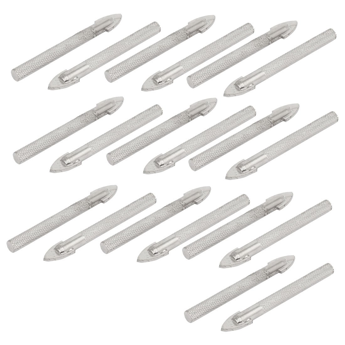 10mm Tip Drill Bits 73mm Length Knurled Shank Triangle Head Tile Drill Bits Set (20pcs) - Perfect for Ceramic, Porcelain & Glass Tiles - DIY Home Renovation & Professional Installation