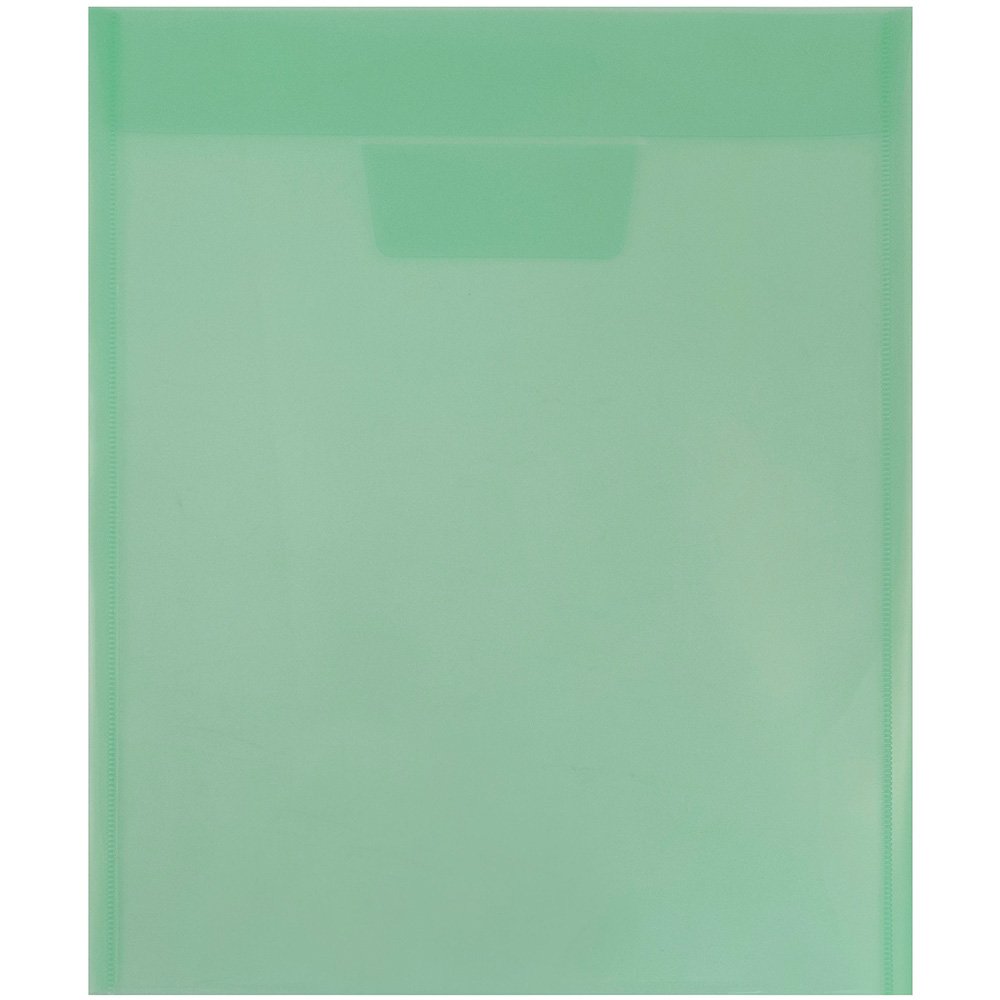 Plastic Envelopes with Tuck Flap - 9.8x11.75 Letter Size - Green (12 Pack) for Office & Mailing