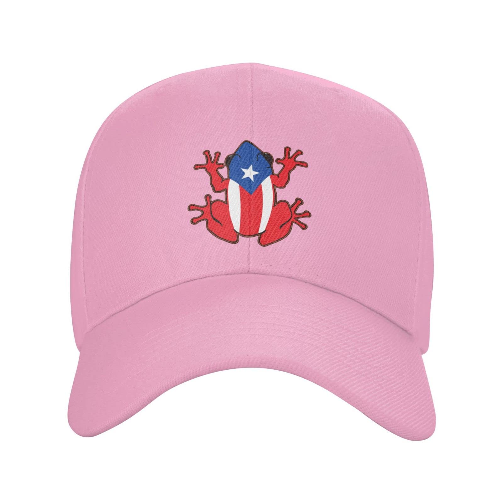 Puerto Rico Flag Coqui Frog Baseball Cap - Unisex Adjustable Sandwich Hat for Sports & Sun Protection - Perfect for Outdoor Activities, Beach Trips, and Casual Wear