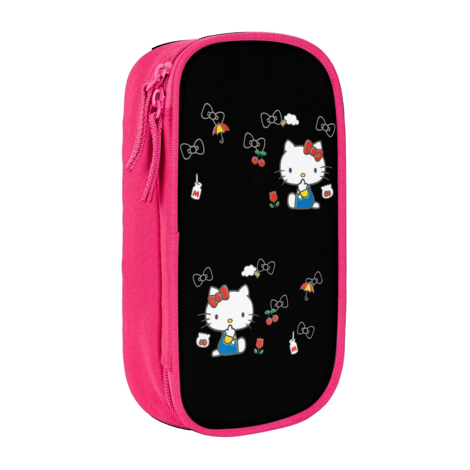 Cute Cat Pencil Case for Women & Girls - Cartoon Stationery Organizer & Cosmetic Bag - Perfect for School, Office & Travel Accessories Storage