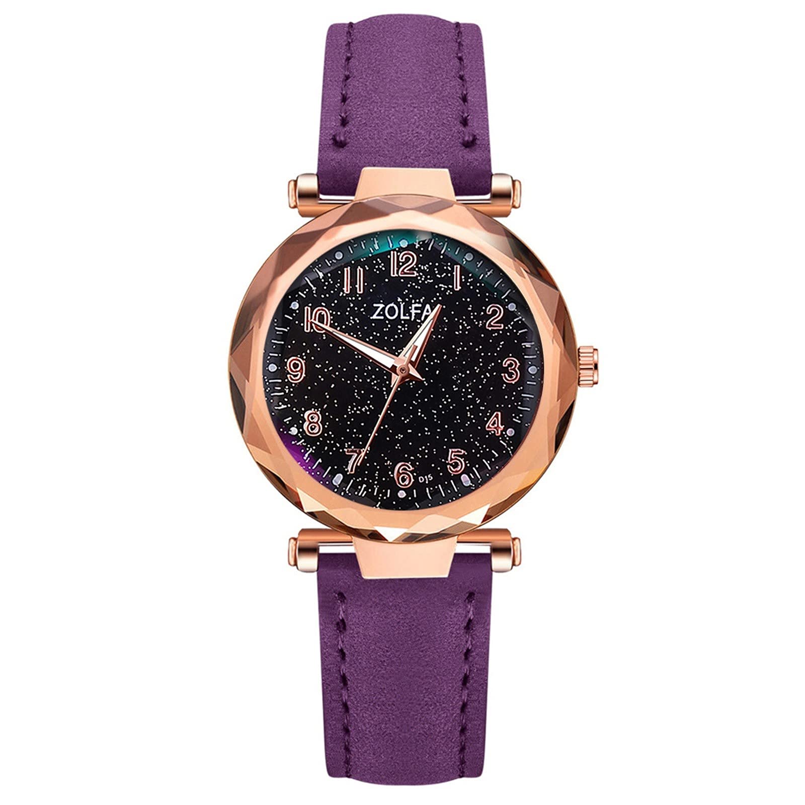 Stylish Sky Star Analog Quartz Watch for Women - Elegant Casual Ladies Wristwatch with Date Display - Perfect for Office, Dating & Everyday Wear
