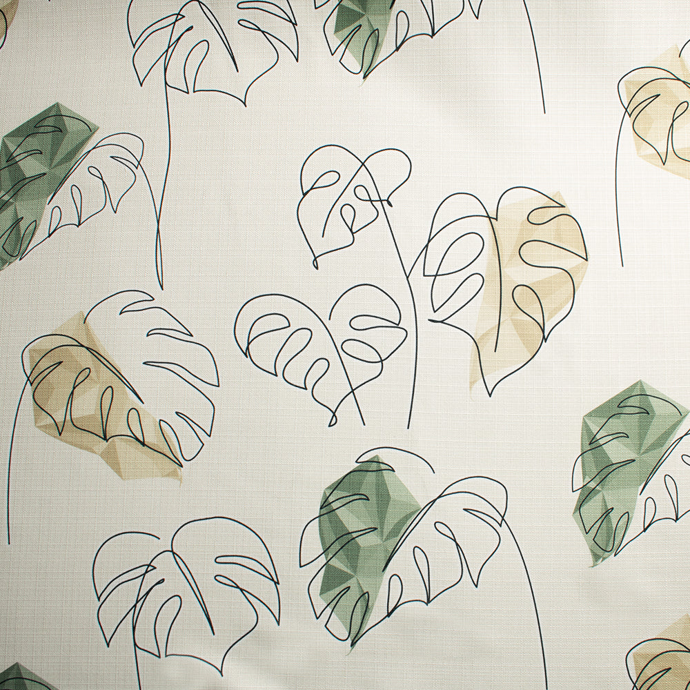 9x9 Inch Decorative Fabric Square - Bianca Collection Palm Leaf Green - Perfect for DIY Home Decor, Pillow Covers & Table Runners