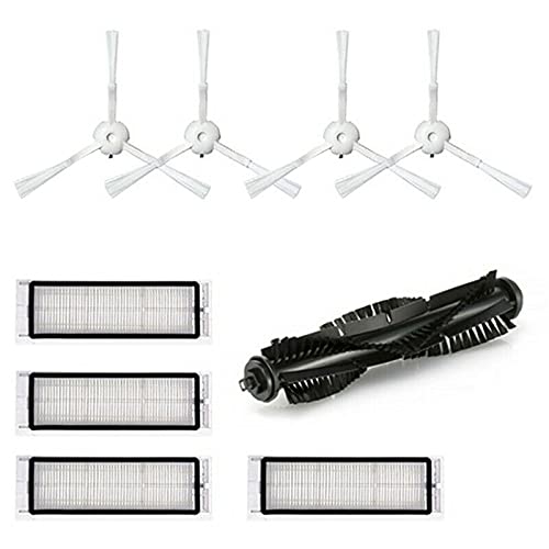 360 S5 S7 Robot Vacuum Replacement Parts - Washable Roller Brush & Side Brush Set with Filter - Compatible with 360 S5/S7 Robot Vacuum Cleaners - Perfect for Hardwood Floors & Pet Hair Cleaning