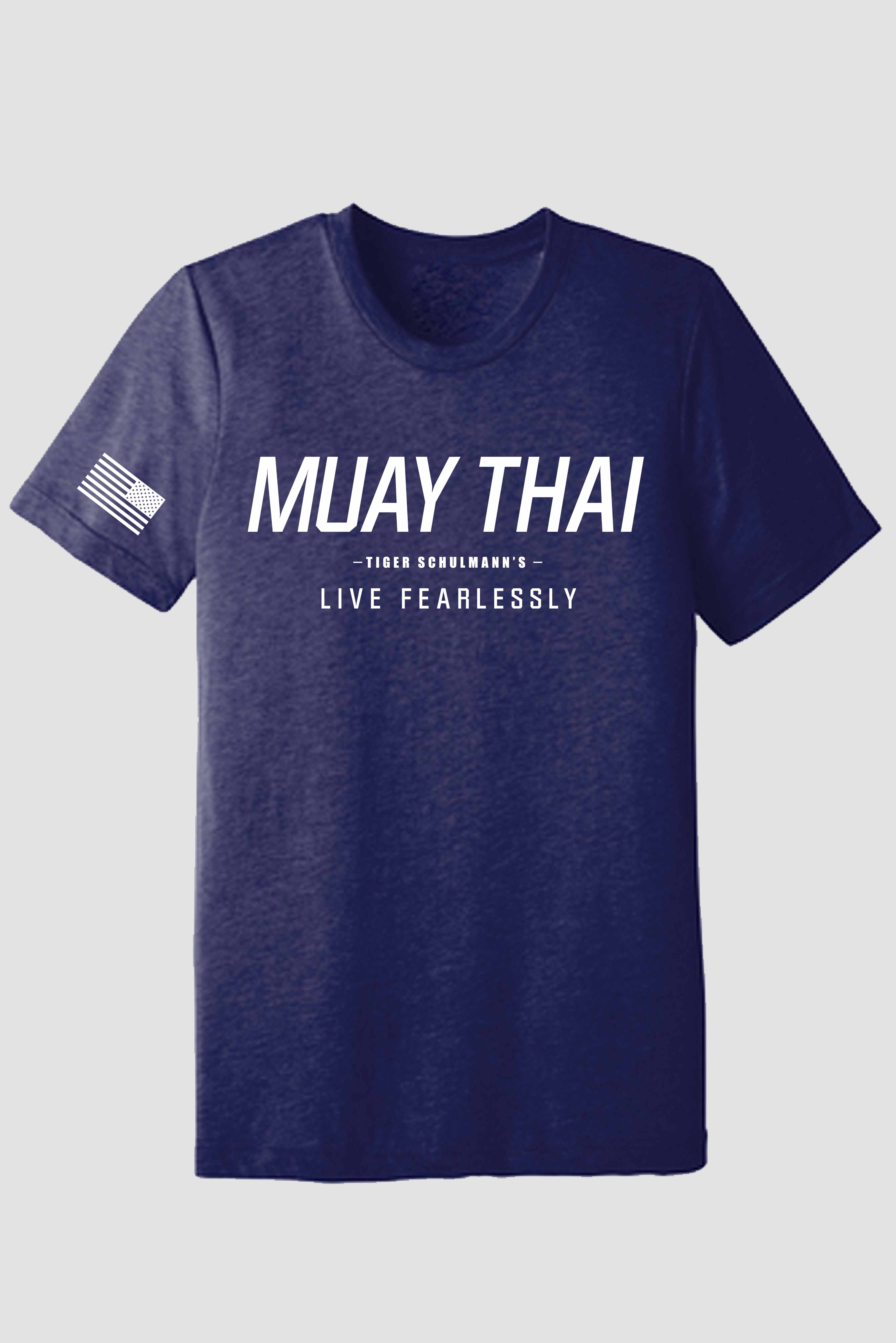 Muay Thai Training T-Shirt - Navy Blue - Comfortable & Breathable for MMA, Kickboxing & Martial Arts Workouts