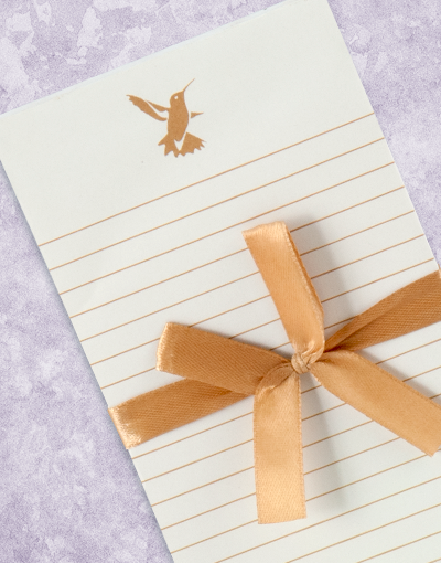 Golden Hummingbird Shopping List Notepads - 50 Sheets Per Pad, Memo Pads for Grocery Lists & Errands - Perfect for Kitchen, Office & Home Organization (Pack of 3)