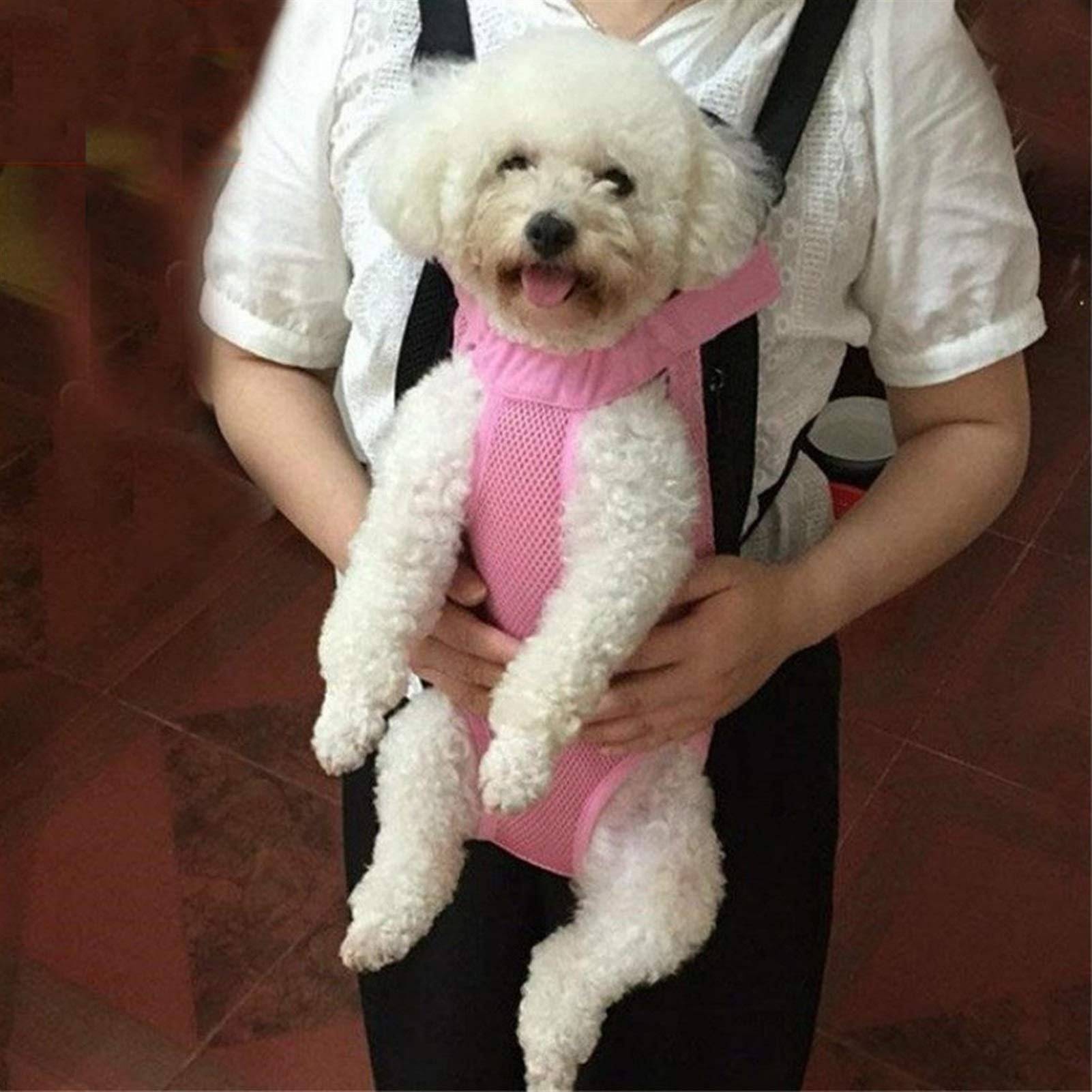Breathable Mesh Pet Carrier Backpack for Small Dogs & Cats - Lightweight Travel Shoulder Bag with Handle, Outdoor Hiking & Airplane Approved (Black, Large Size) - Perfect for Daily Walks, Vet Visits & Road Trips