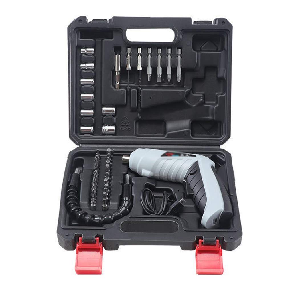 QILIN Cordless Drill Driver & Electric Screwdriver Set with 48 Accessories, USB Rechargeable, 2 Speed Modes & Built-in LED Light - Perfect for DIY Home Projects, Furniture Assembly, and Household Repairs