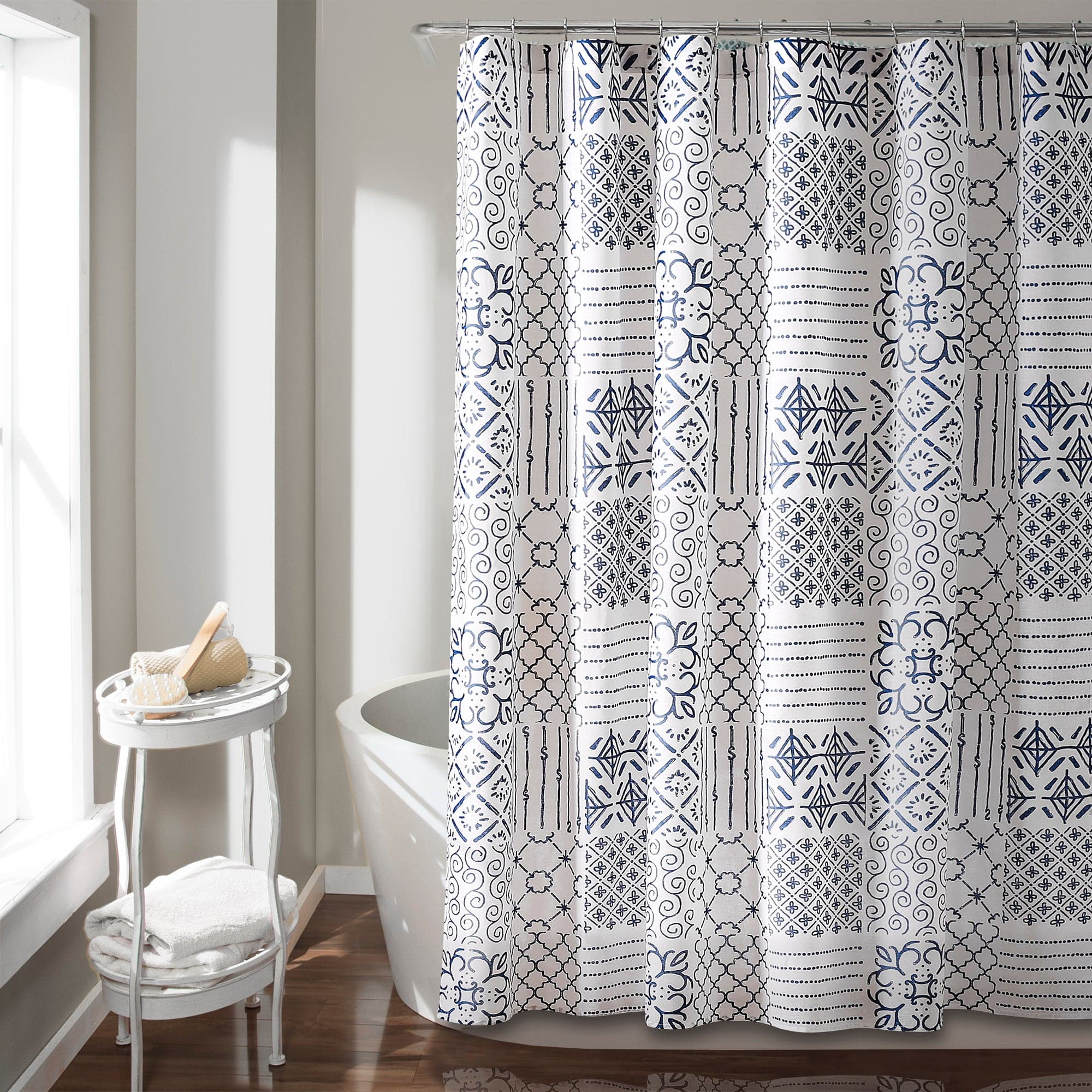 Monique Waterproof Shower Curtain with Hooks - Elegant Bathroom Decor for Modern Homes | Perfect for Bathroom, Spa & Guest Room