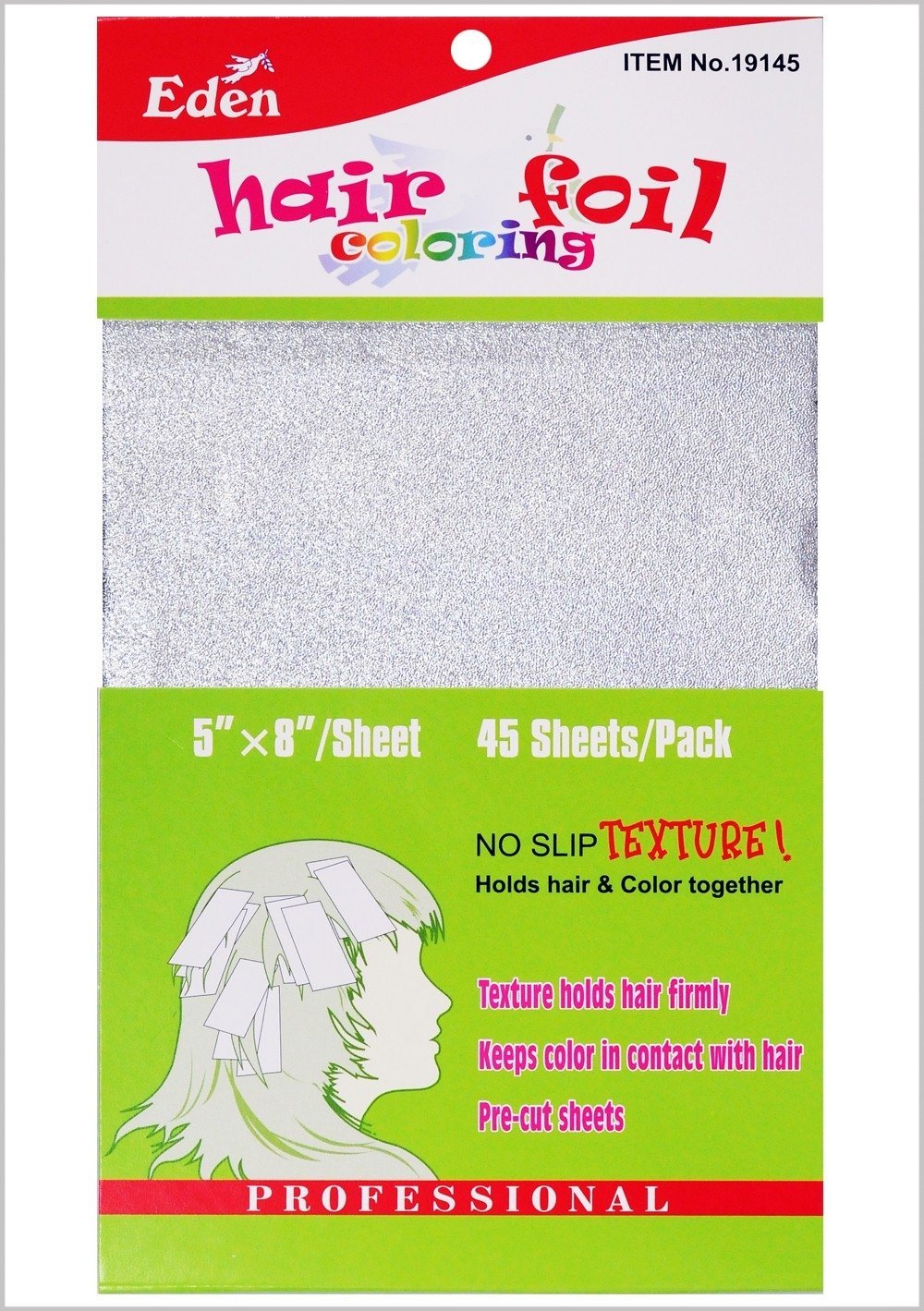 Eden Hair Coloring Foil - 45 Sheets | Professional Hair Dyeing & Highlighting Kit | Perfect for Salon & At-Home Hair Coloring