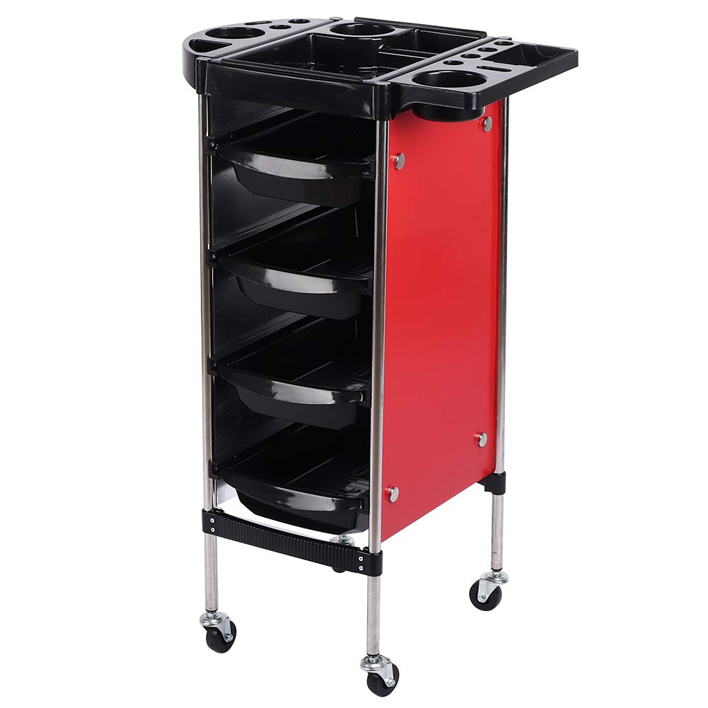Durable Rolling Storage Cart for Salon & Spa - Heavy Duty Beauty Trolley with Wheels, Wear-Resistant & High Capacity - Perfect for Hair Styling, Barber Tools, Nail Supplies & Home Organization