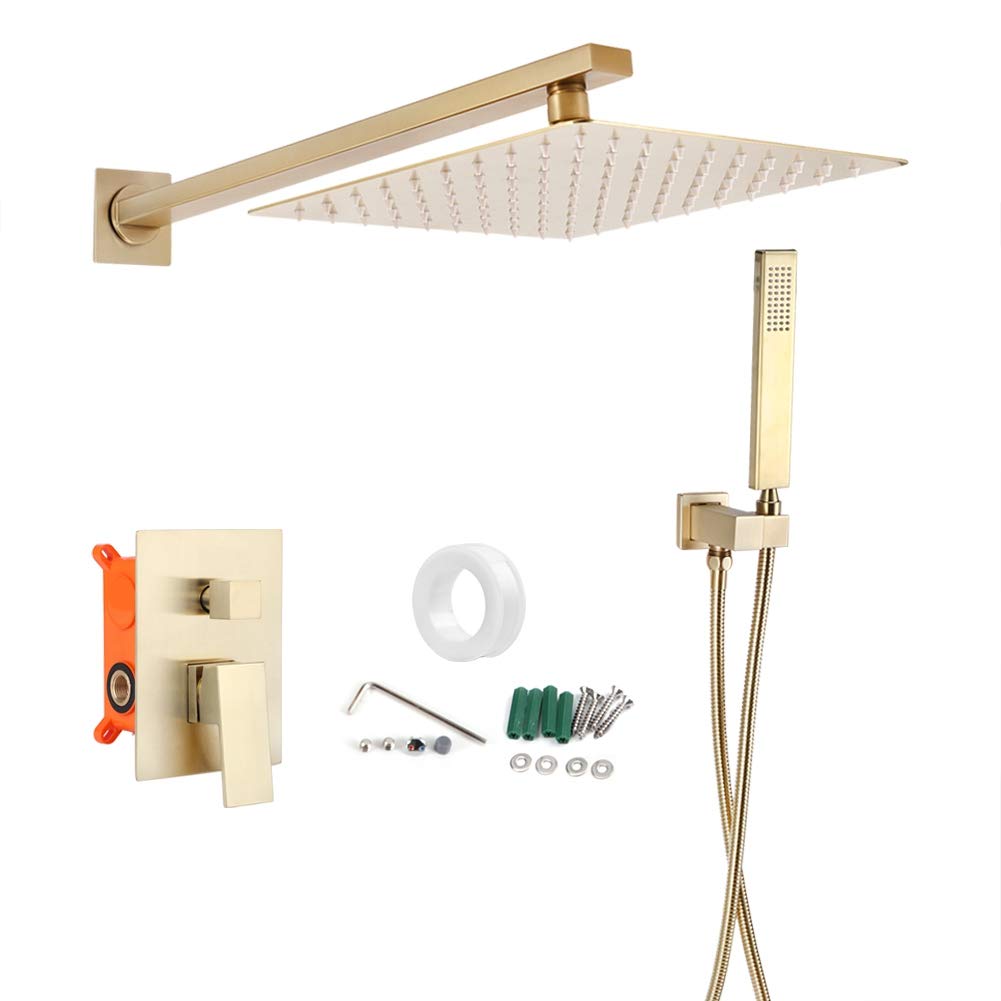 Dual Function High Pressure Shower Head with Handheld Sprayer Kit - Concealed Installation Bathroom Shower System for Relaxing Spa Experience at Home