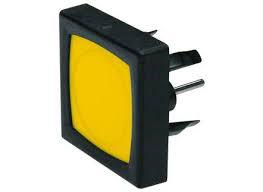 18mm Square Panel Mount Yellow MCS Switch 1241.1100.7091 - Ideal for Industrial Control Panels & Electrical Equipment