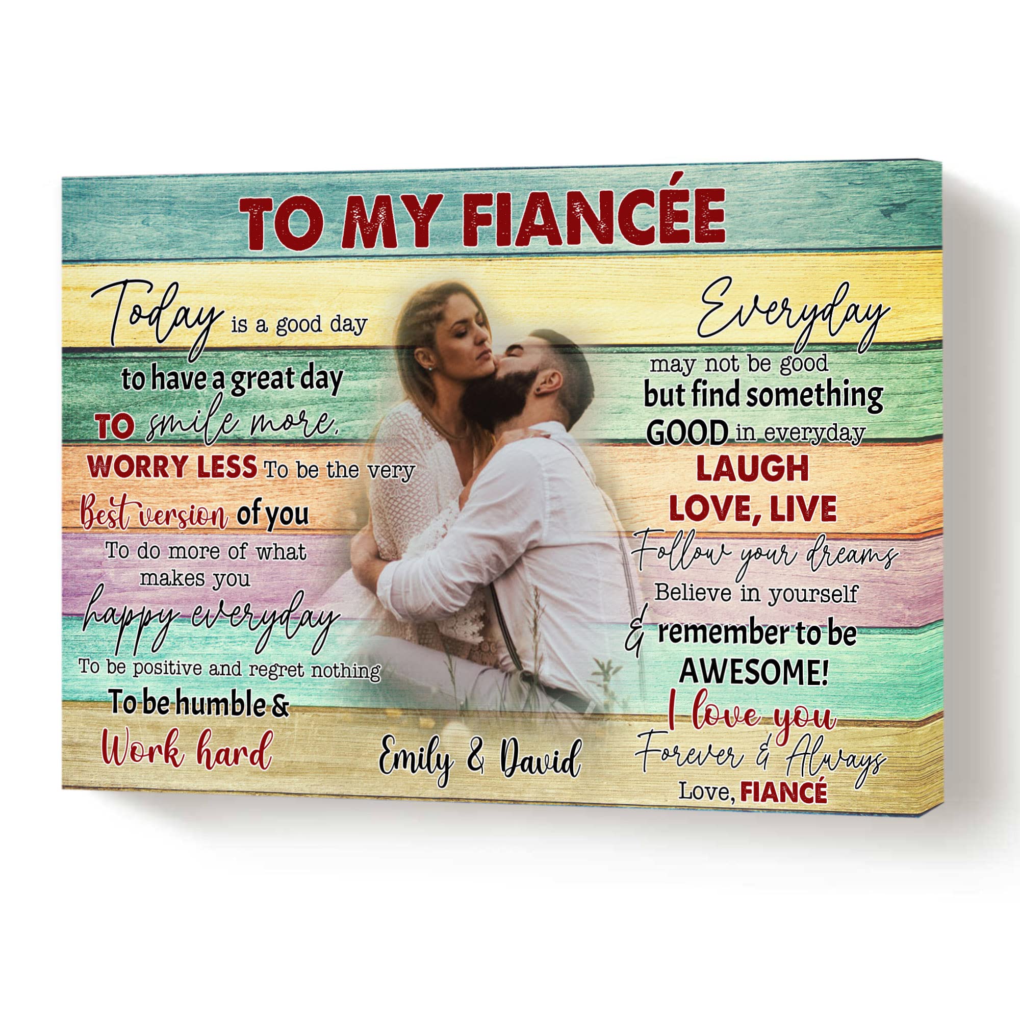 **Personalized Couple Canvas - Custom Fiancé & Fiancée Wedding Gift, Love Art Wall Decor for Husband & Wife - Perfect for Anniversaries, Home Decor & Romantic Gifts**