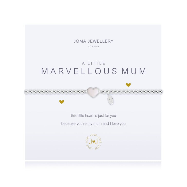 Joma Jewellery Bracelet - A Little Marvellous Mum Gift for Women, Sterling Silver Charm Bracelet for Mother's Day, Birthday, Anniversary | Perfect for Everyday Wear & Special Occasions