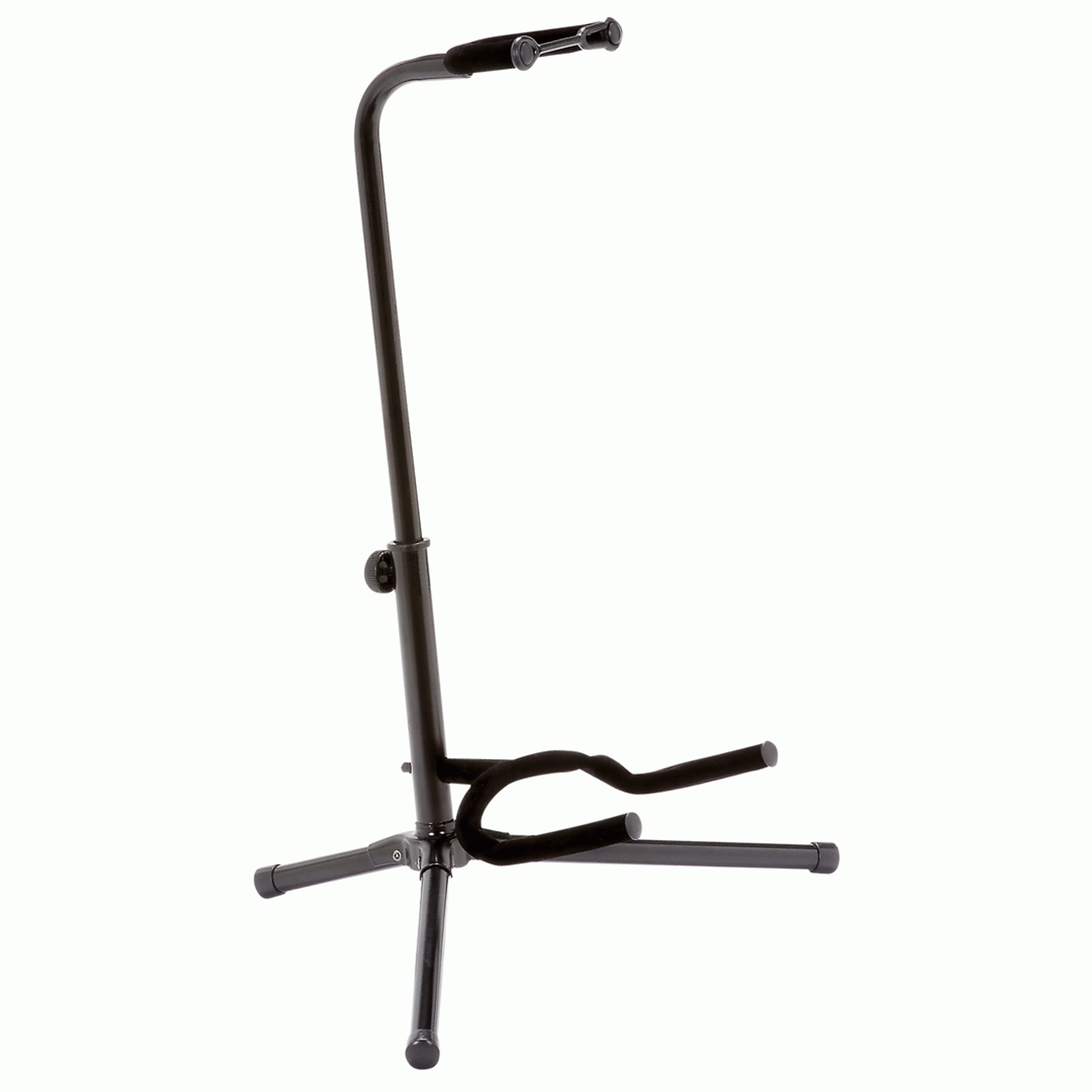 Black GS50B Guitar Stand - Heavy Duty & Adjustable for Acoustic & Electric Guitars - Perfect for Home, Studio & Stage Use