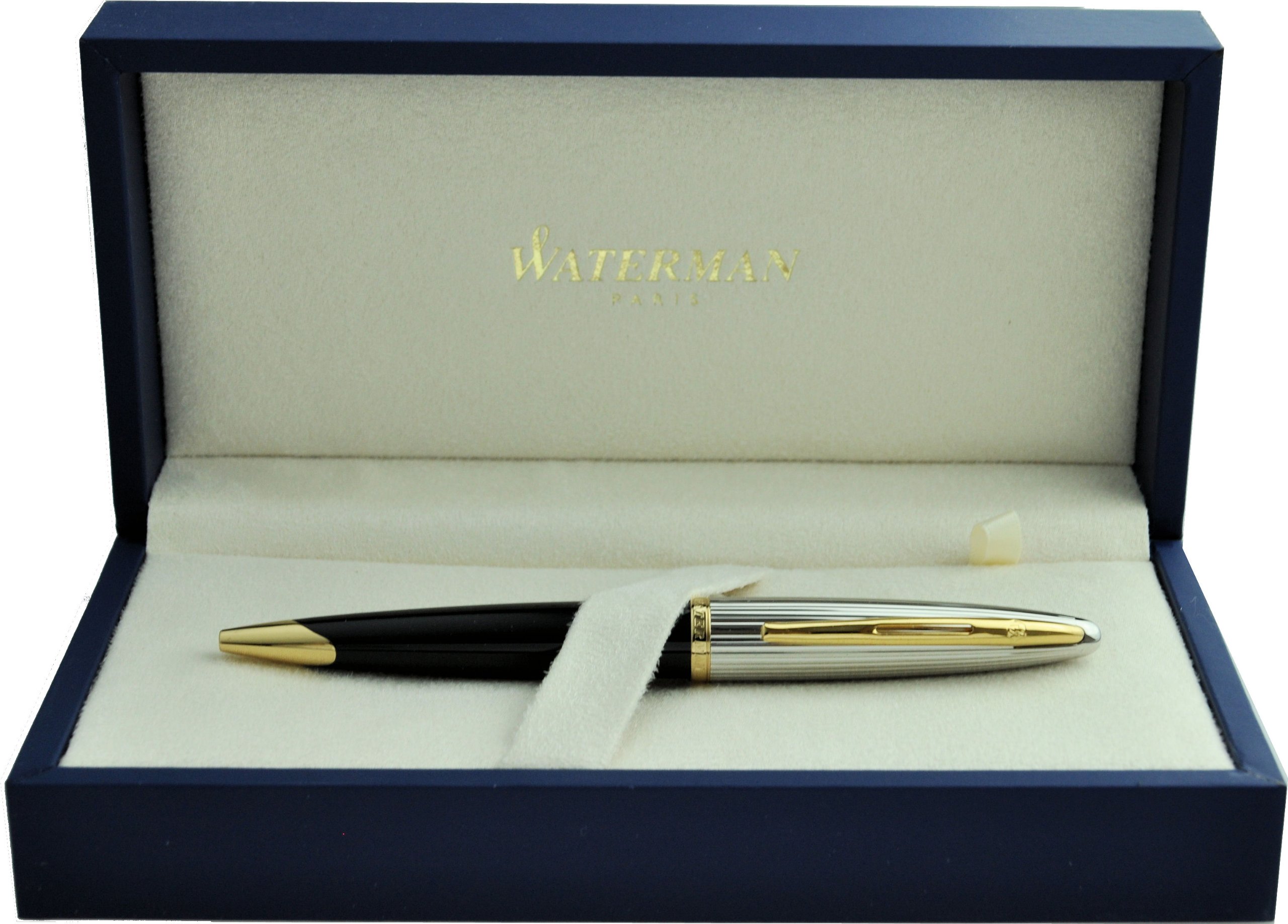 Waterman GT S2228342 Karen Ballpoint Pen - Premium Oil-Based Ink, Elegant Black & Silver Design - Perfect for Office, Business Gifts & Professional Writing