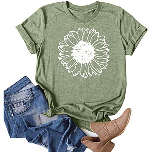 Women's Plus Size Sunflower Graphic Tee - Faith Inspired Casual T-Shirt for Everyday Wear | Church Outfits, Weekend Looks & Summer Fashion