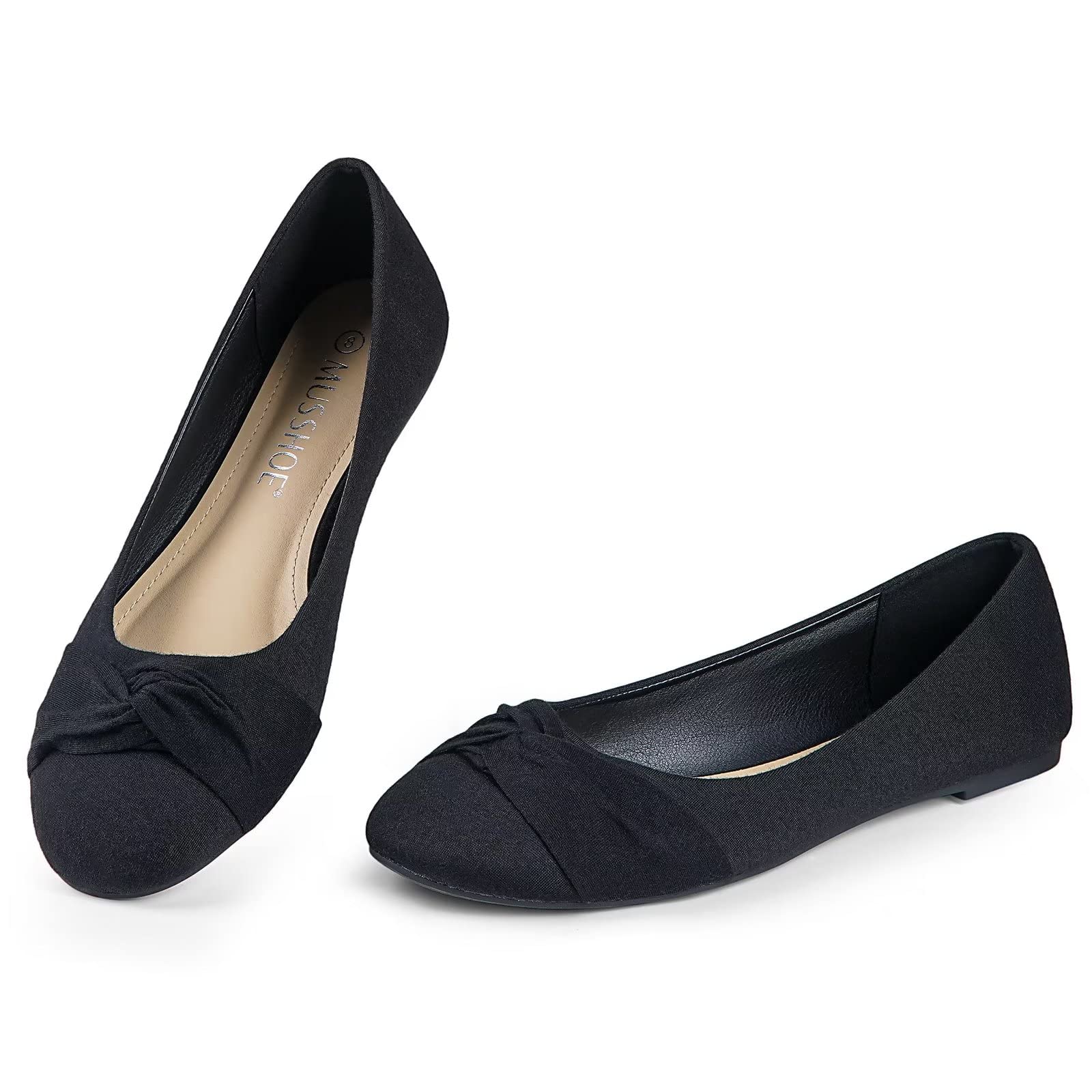 Comfortable MUSSHOE Women's Flat Shoes - Lightweight & Stylish Ballet Flats for Everyday Wear | Perfect for Work, Travel & Casual Outfits
