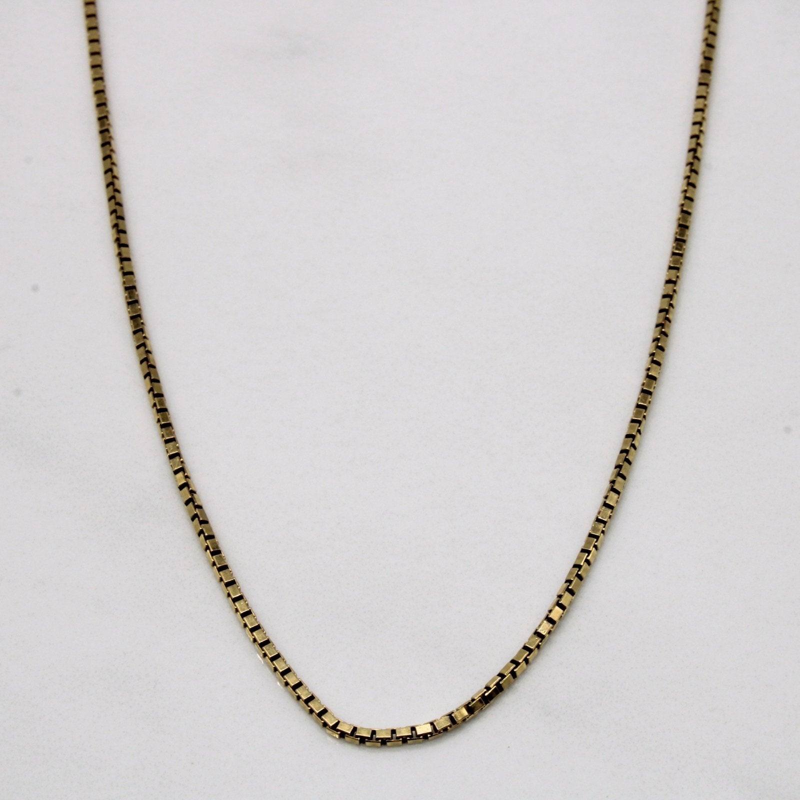 10k Yellow Gold Box Chain Necklace for Women - 24 Inch Solid Gold Box Link Chain - Perfect for Everyday Wear, Layering & Gifts
