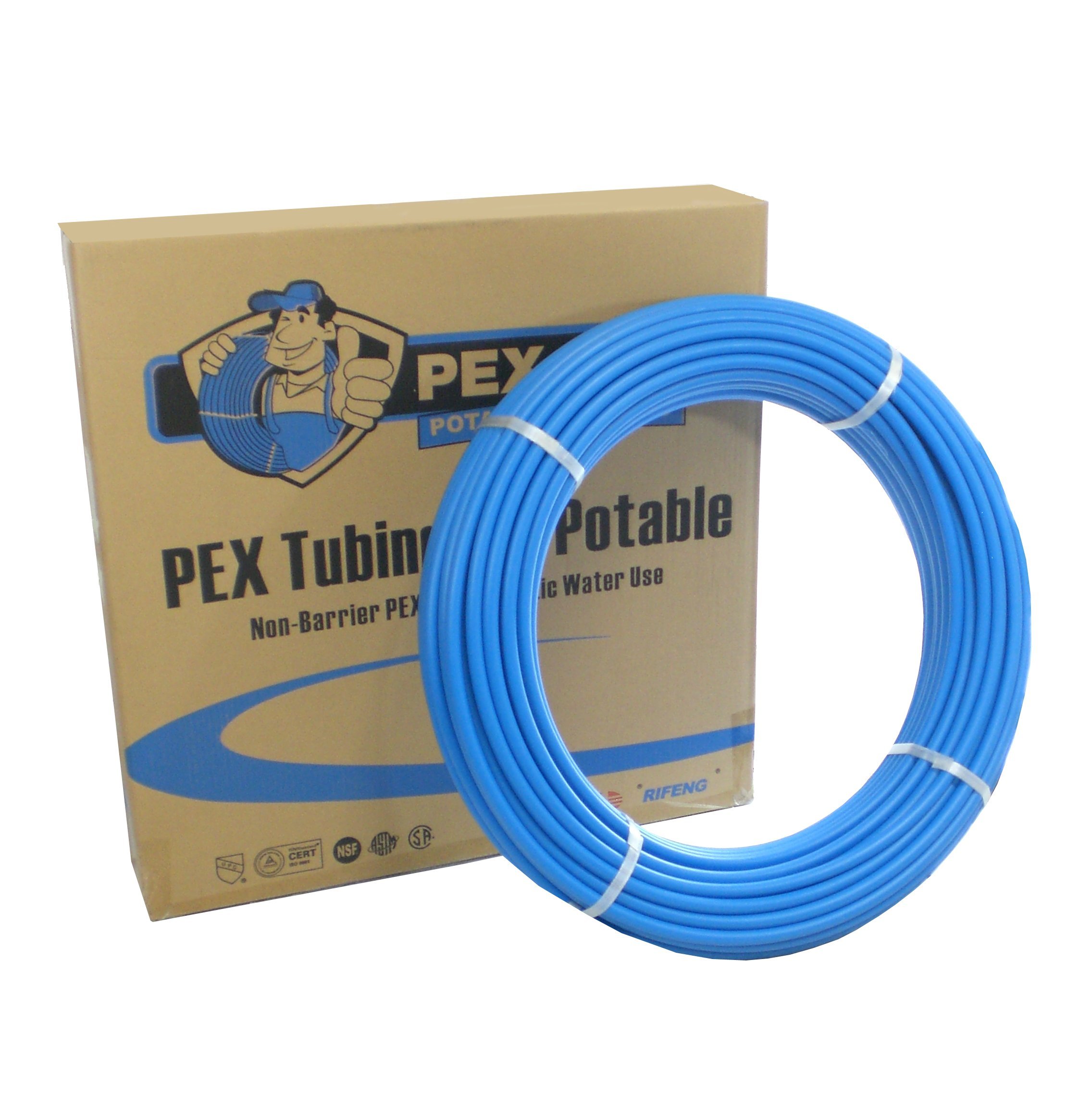 3/4 Inch x 300 Feet Blue PEX Pipe for Potable Water Supply - Durable & Flexible PEX Tubing for Domestic Plumbing, Heating, and Radiant Floor Systems
