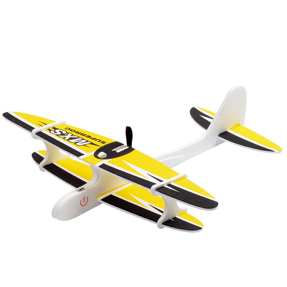 ONWRACE DIY LED Light Hand Throw Electric Glider Flying Airplane Model Toy - Random Color LED for Kids | Outdoor Play, Night Flying, STEM Education Gift