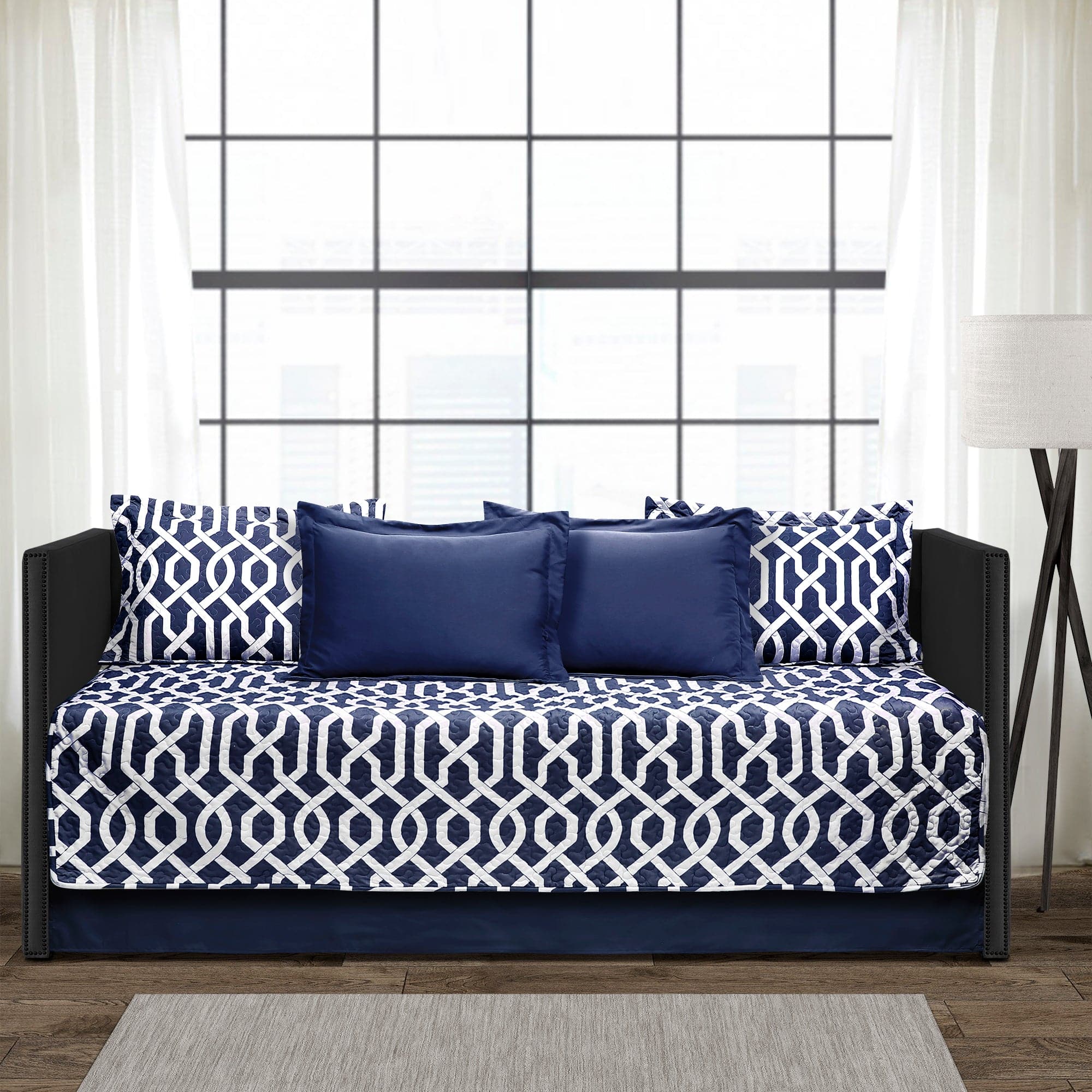 Edward Trellis 6-Piece Daybed Cover Set - Soft & Durable Sofa Slipcover for Living Room, Bedroom, or Patio Furniture Protection