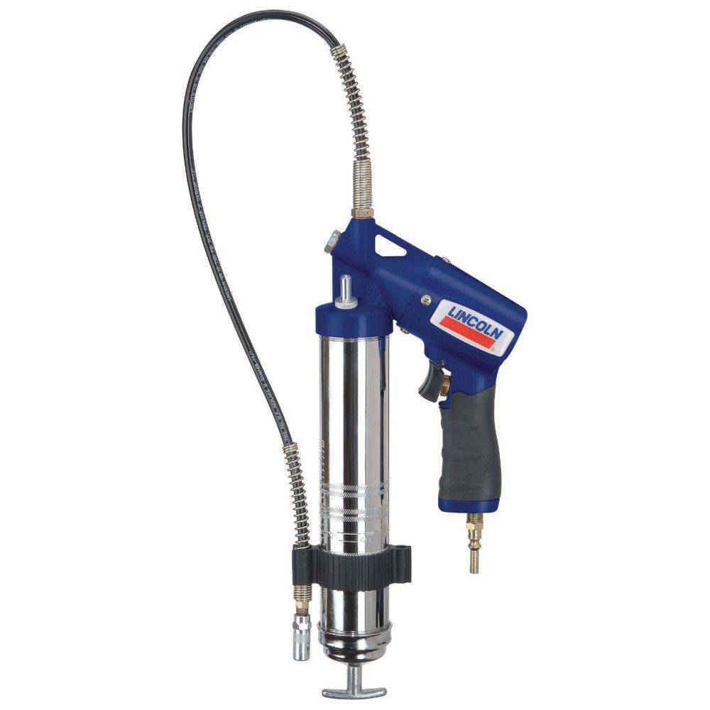 Heavy Duty Air Operated Grease Gun - 14oz Capacity, 10,000 PSI, for Automotive, Industrial & Farm Equipment Maintenance - Perfect for Lubricating Bearings, Joints & Heavy Machinery