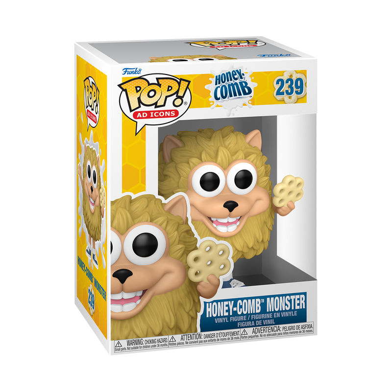 Funko Pop Ad Icons #239 Honey Comb Monster with Protector Case - Collectible Vinyl Figure for Display & Gifting