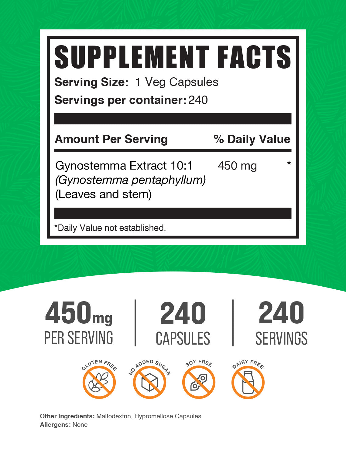 Premium Gynostemma Extract (Jiaogulan) Capsules - 500mg Natural Herbal Supplement for Stress Relief & Immunity Boost - Supports Heart Health & Longevity - Perfect for Daily Wellness Routine & Anti-Aging Regimen