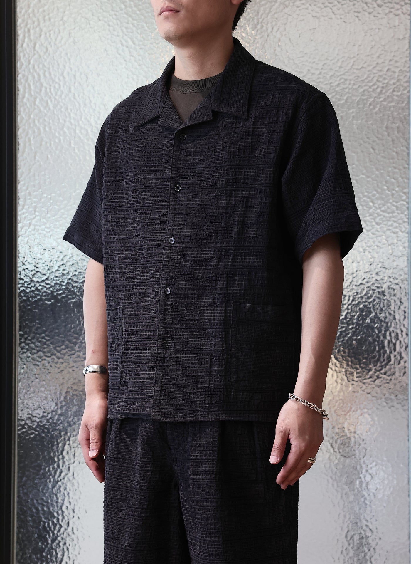 Breathable Cotton Linen Open Collar Shirt for Men - Casual Summer Button Down Shirt for Outdoor Activities & Travel