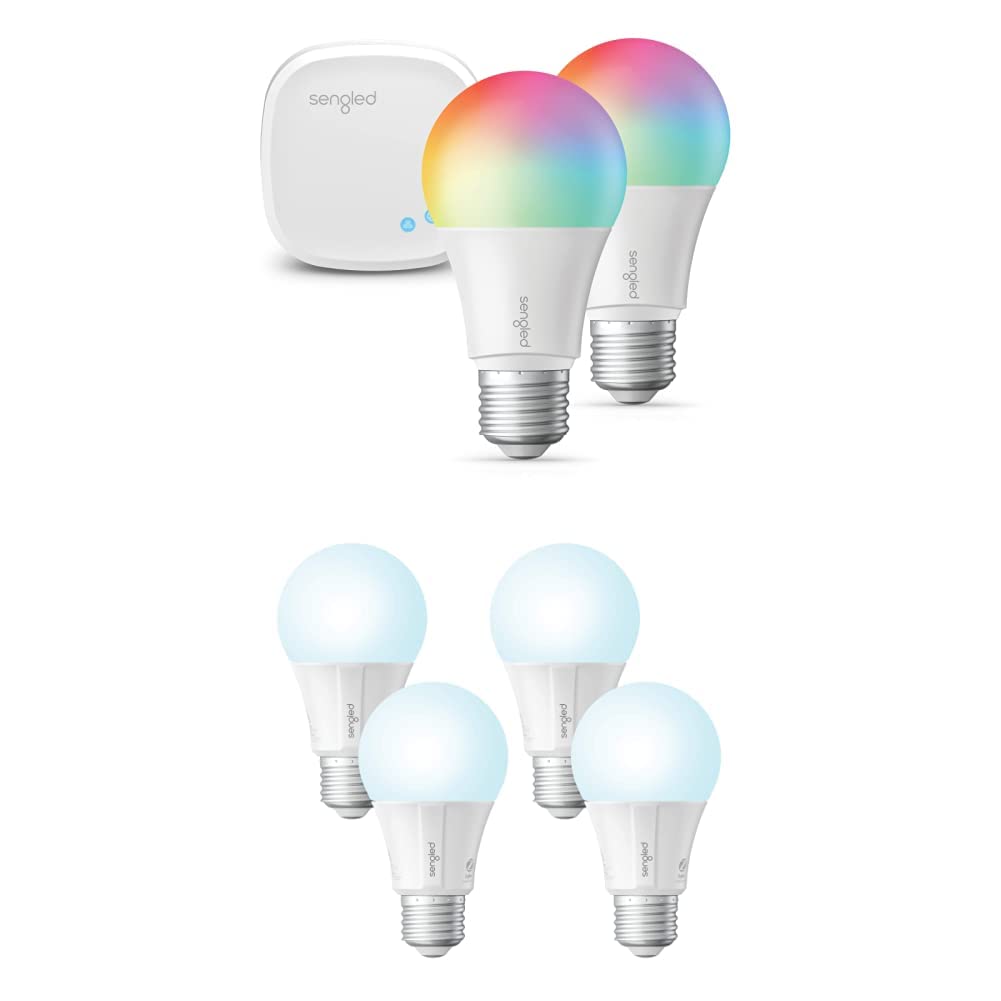Sengled Zigbee Smart Light Bulbs Starter Kit - 2 Pack Multicolor RGB + 4 Pack Daylight White, Works with Alexa & Smart Home Systems - Perfect for Bedroom, Living Room & Home Automation