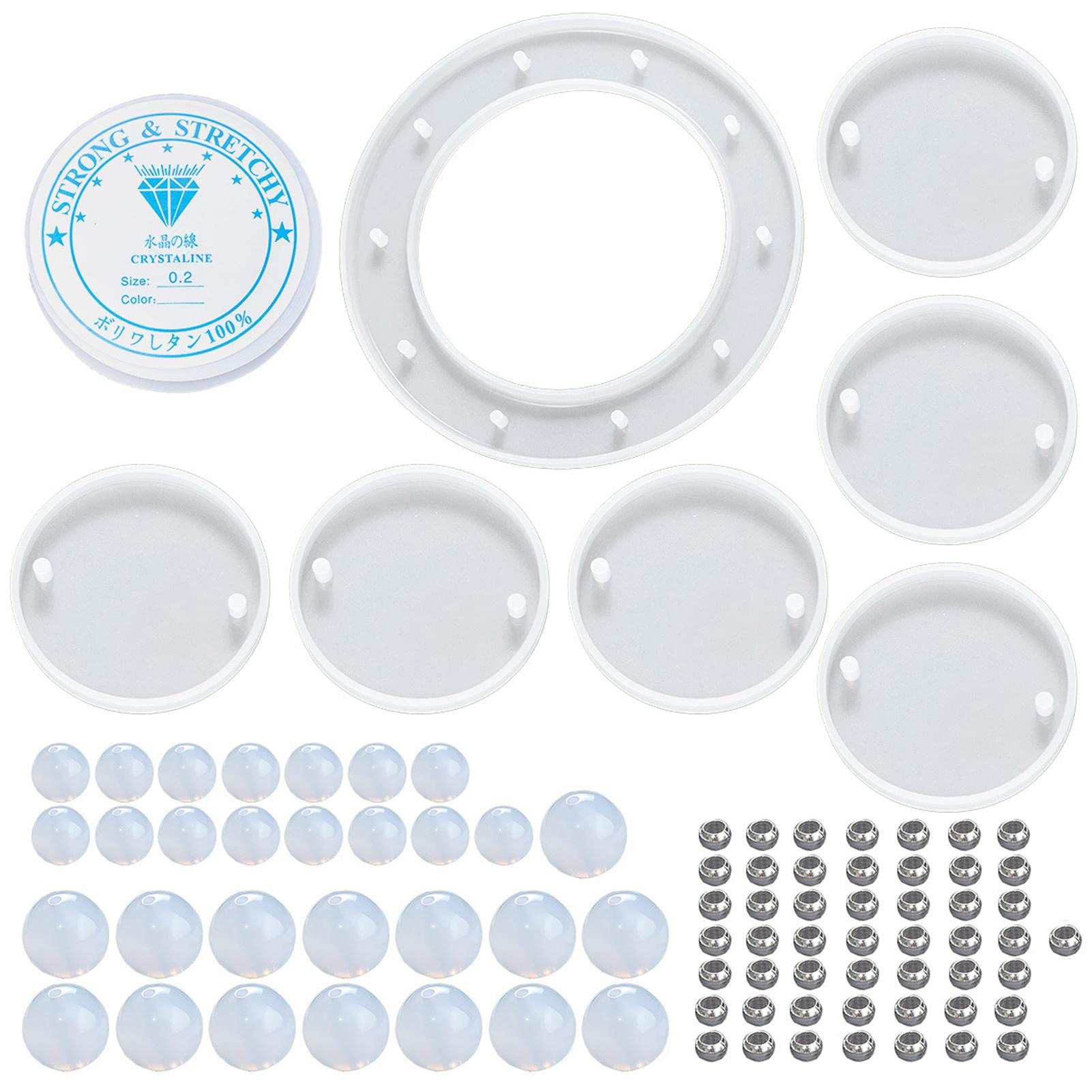 88pcs Round Resin Molds for Wind Chimes - DIY Epoxy Silicone Mold Kit for Wind Bell Making, Home Decor & Wedding Gifts | Perfect for Crafting, Garden Decor & Handmade Gifts