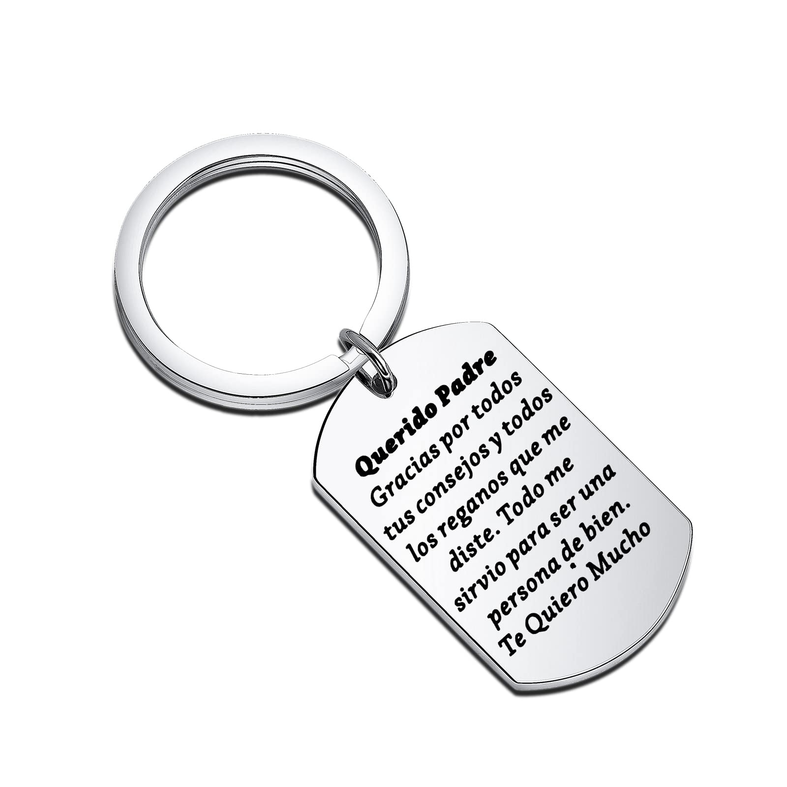 Spanish Gifts for Dad - Querido Padre Keychain | Engraved Father's Day Gift for Spanish-Speaking Dads | Perfect for Birthday, Father's Day & Special Occasions